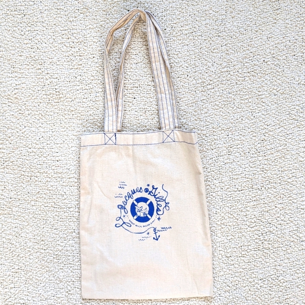 Jacques et Gilles Boutique Bag Sunset Beach Shelter Island NY Nautical Tote Bag